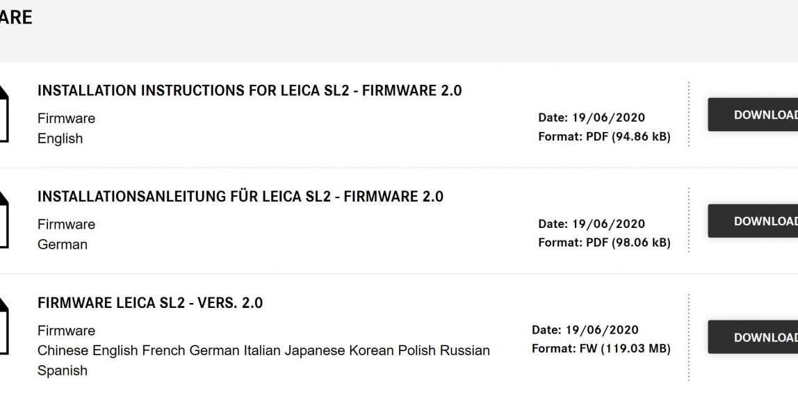 SL2 firmware page